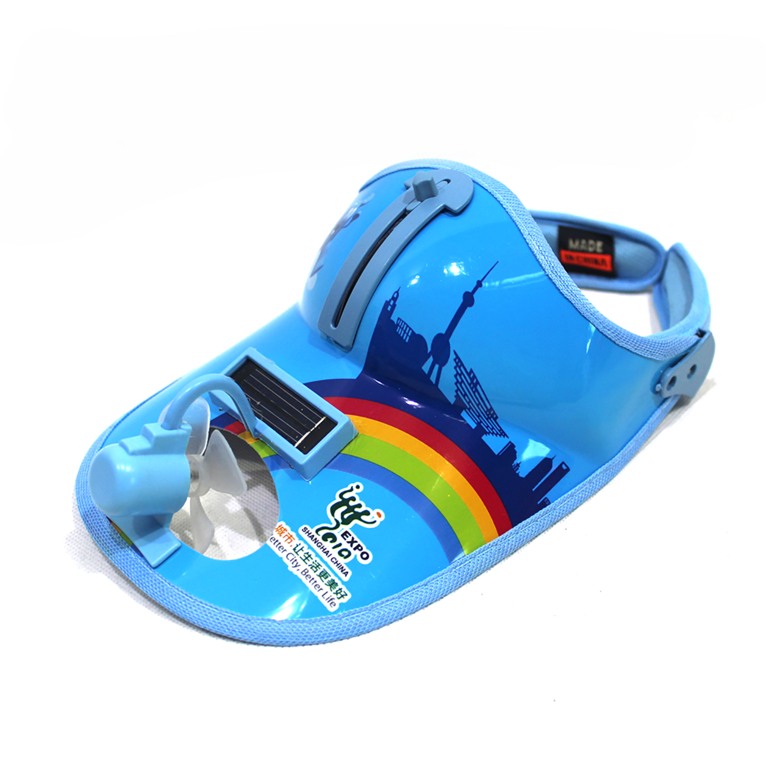 夏季風扇膠片帽批發(fā)定制