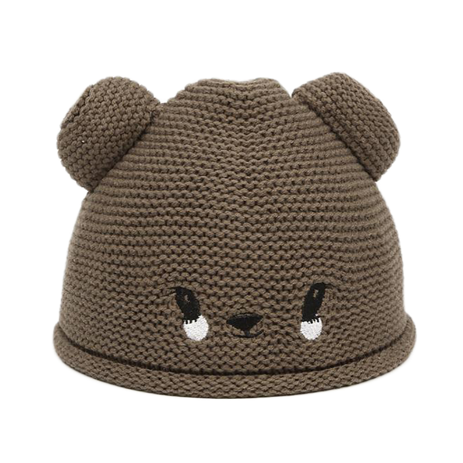 繡花卡通定型針織帽定制