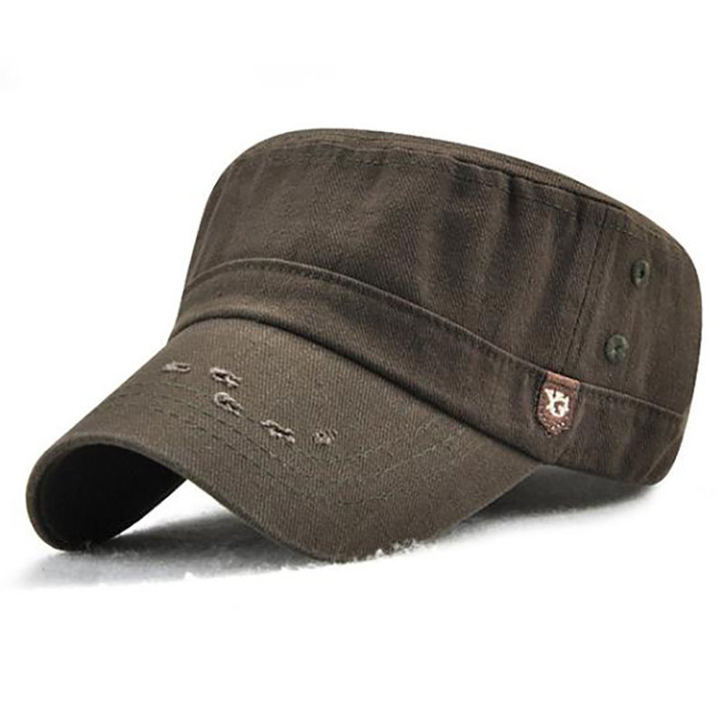 做舊洗水磨破平頂帽定制