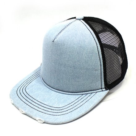 嘻哈平沿洗水網帽定制
