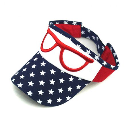 印花兒童遮陽空頂帽定制