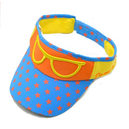 印花兒童遮陽空頂帽定制