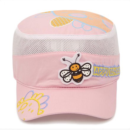 透氣兒童平頂軍帽定制