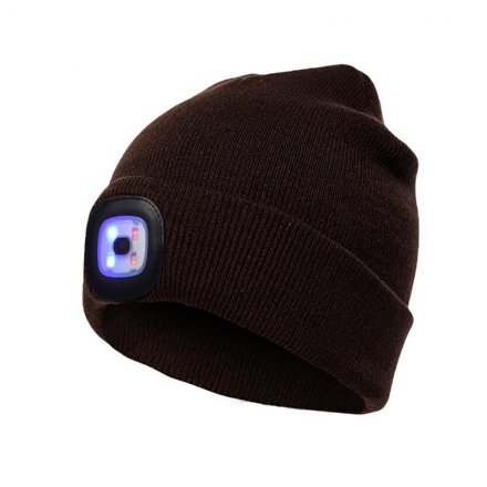 歐美熱銷(xiāo)帶燈針織功能帽定制