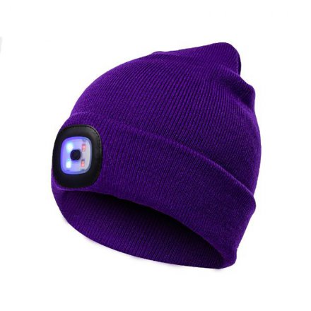 歐美熱銷(xiāo)帶燈針織功能帽定制