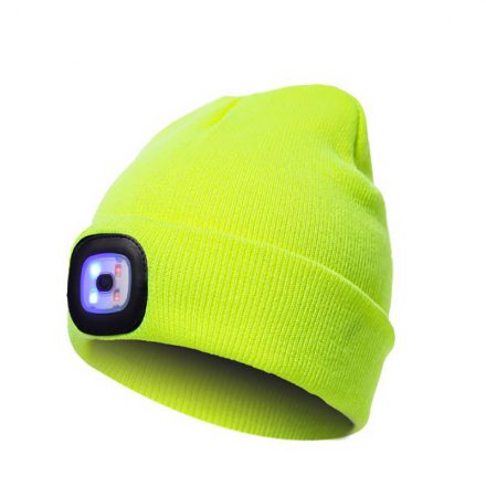 歐美熱銷(xiāo)帶燈針織功能帽定制