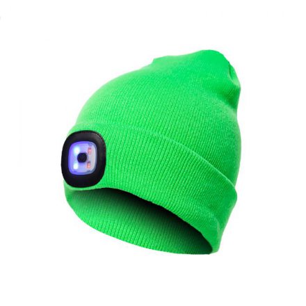 歐美熱銷(xiāo)帶燈針織功能帽定制