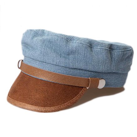 洗水皮沿牛仔平頂帽定制