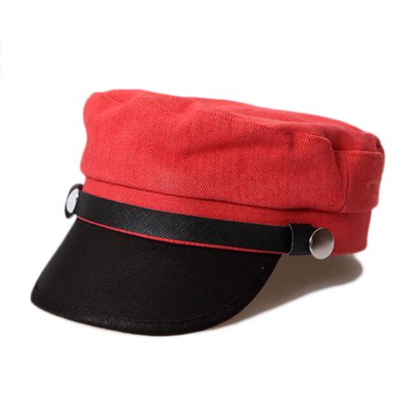 洗水皮沿牛仔平頂帽定制