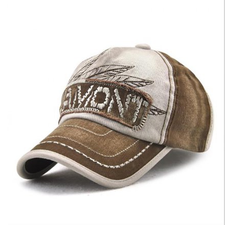 貼布繡洗水套色棒球帽定制