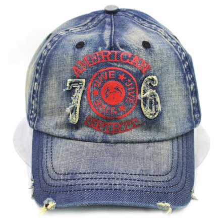 套色洗水牛仔六頁帽定制