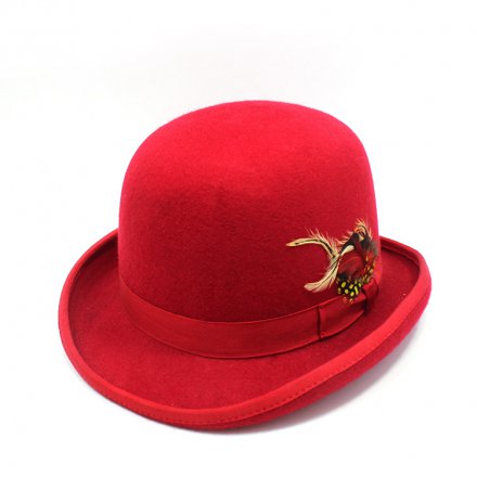 時(shí)尚寬沿毛呢帶羊毛氈帽定制