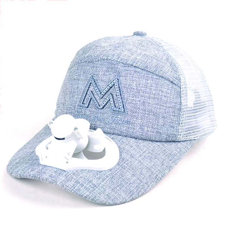 夏季遮陽防曬太陽能風扇帽定做